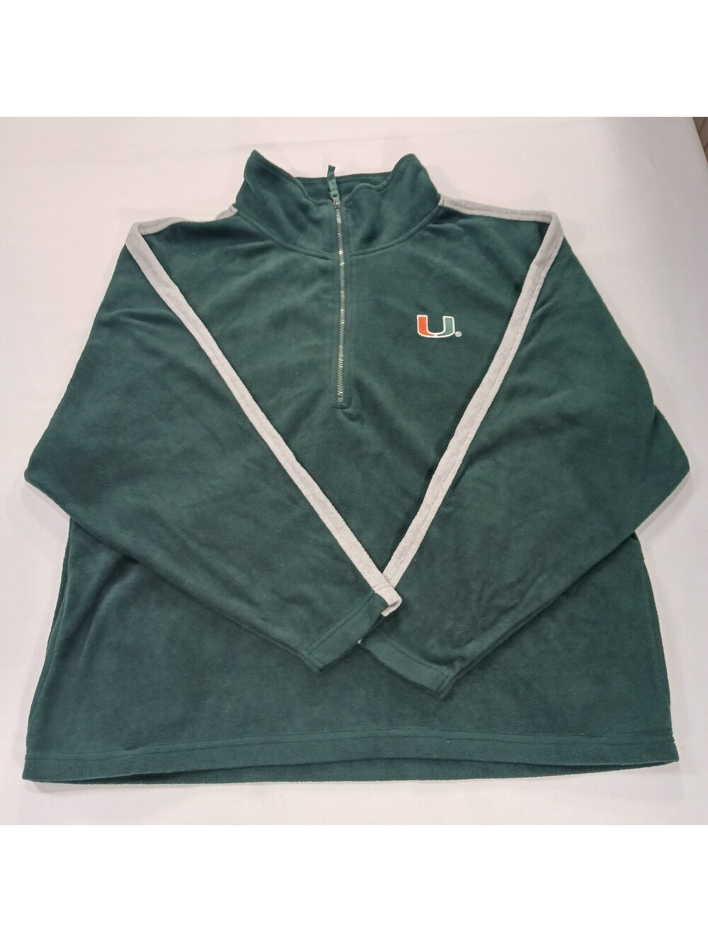 OVB Old Varsity Brand University Of Miami Men's 1/4 Zip Conner Sweatshirt Size L